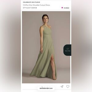 David’s Bridal One Shoulder Floor Length Dress